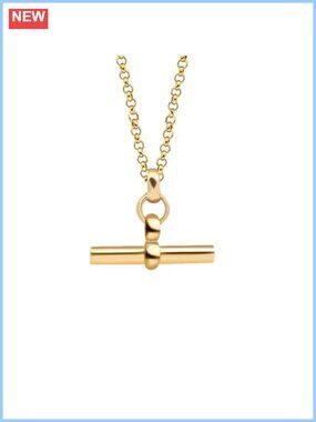 925 Sterling Silver T-Bar Toggle Pendant Necklace Minimalist 24"